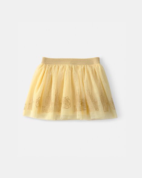 Toddler Girl Disney© Belle Glitter Tulle Skort - Yellow