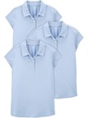 Blue - Kid 3-Pack Uniform Polos in Active Mesh
, Selected
