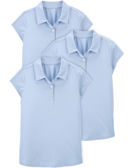 Product image 1 of Kid 3-Pack Uniform Polos in Active Mesh