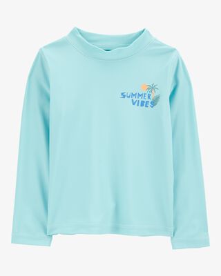 Product image 1 of Toddler Summer Vibes Long-Sleeve Rashguard Swim - Blue