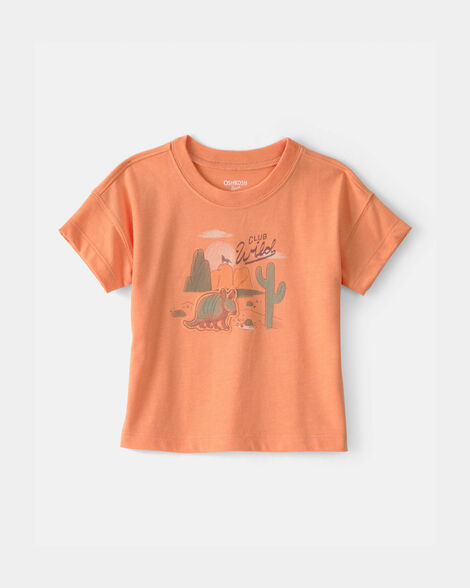 Baby Boy 'Club Wild' Armadillo Graphic Tee - Orange