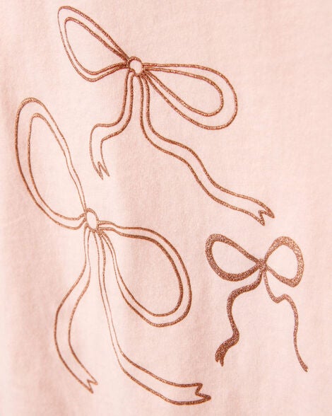  Product image 2 of Toddler Bow Short-Sleeve Graphic Tee - Pink