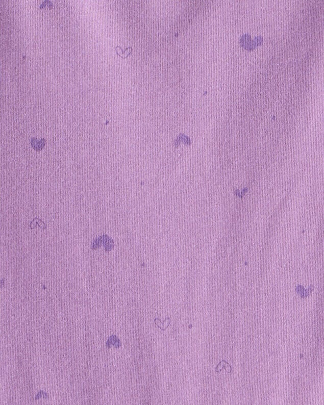Product image 2 of Girls Heart Print Long-Sleeve Peplum Top - Purple