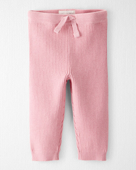 Baby Girl Organic Cotton Sweater Knit Pants
