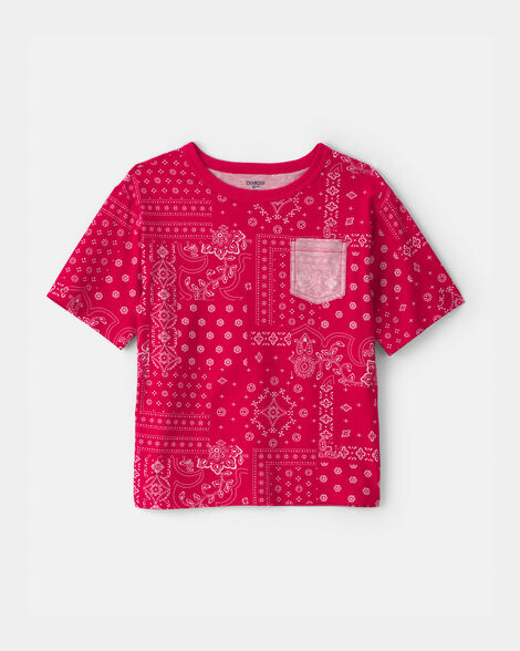 Boys Bandana Pocket Tee - Red