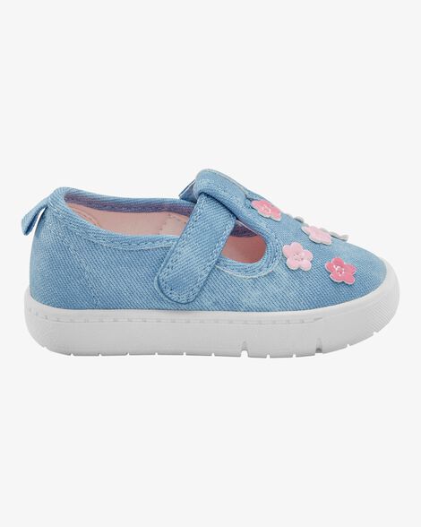  Product image 2 of Every Step® First Walker Floral Denim Sneakers - Blue