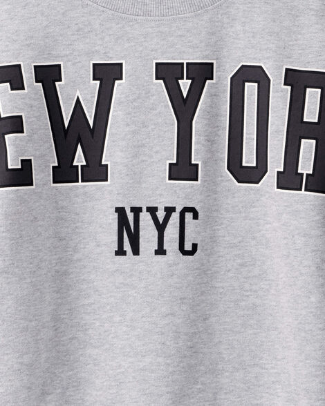 Product image 3 of Boys NYC French Terry Pullover Sweatshirt - Grey