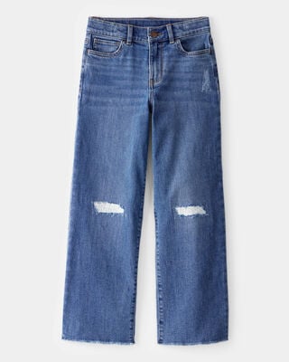 Product image 1 of Kid High Rise Distressed Denim Jeans - June Wash