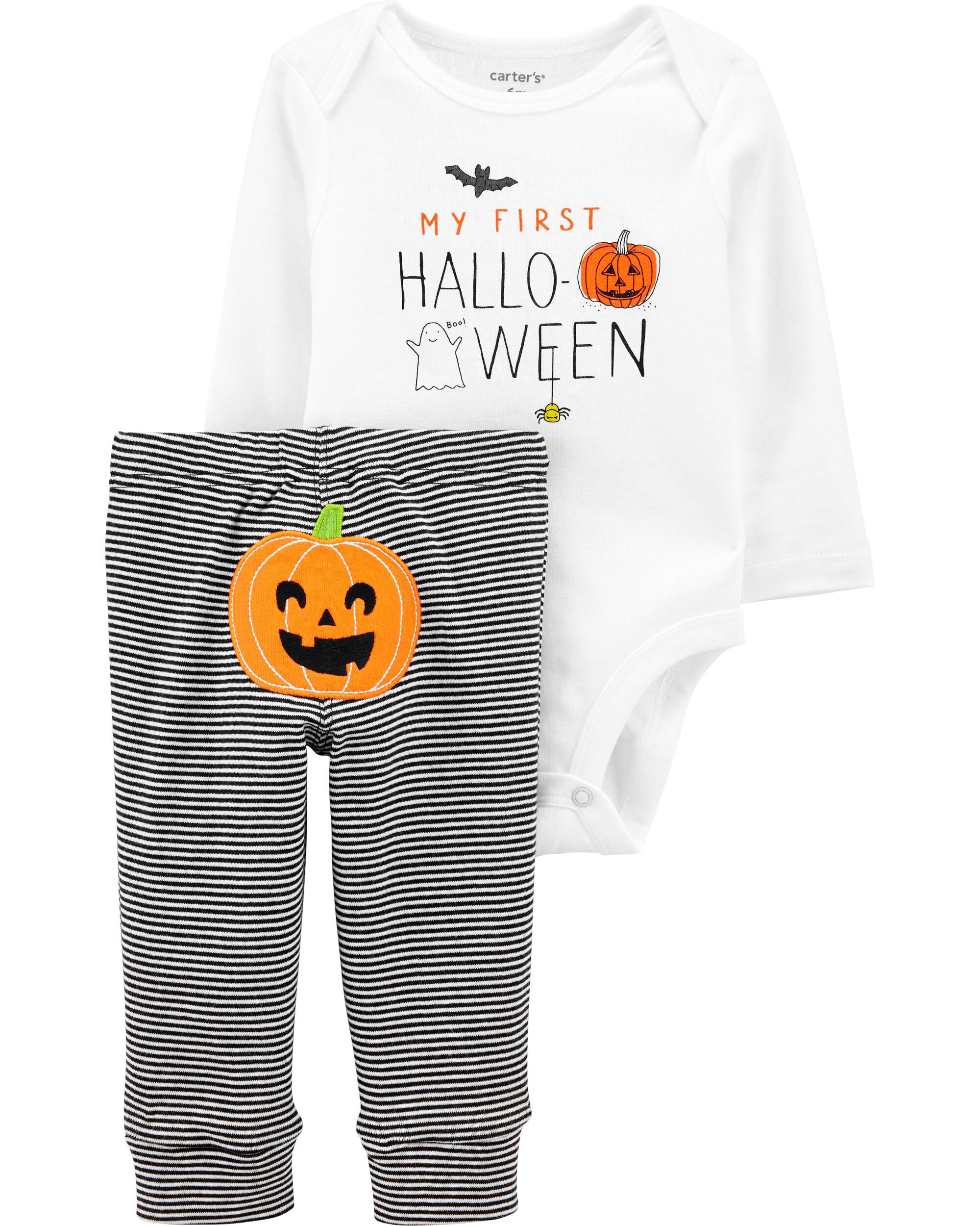 carters pumpkin pajamas