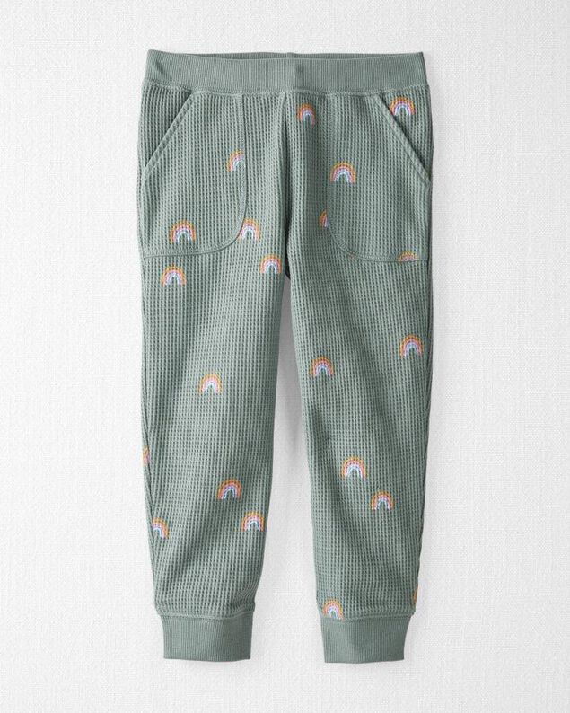 Product image 2 of Toddler Organic Cotton Waffle Knit Set in Magical Rainbow Print