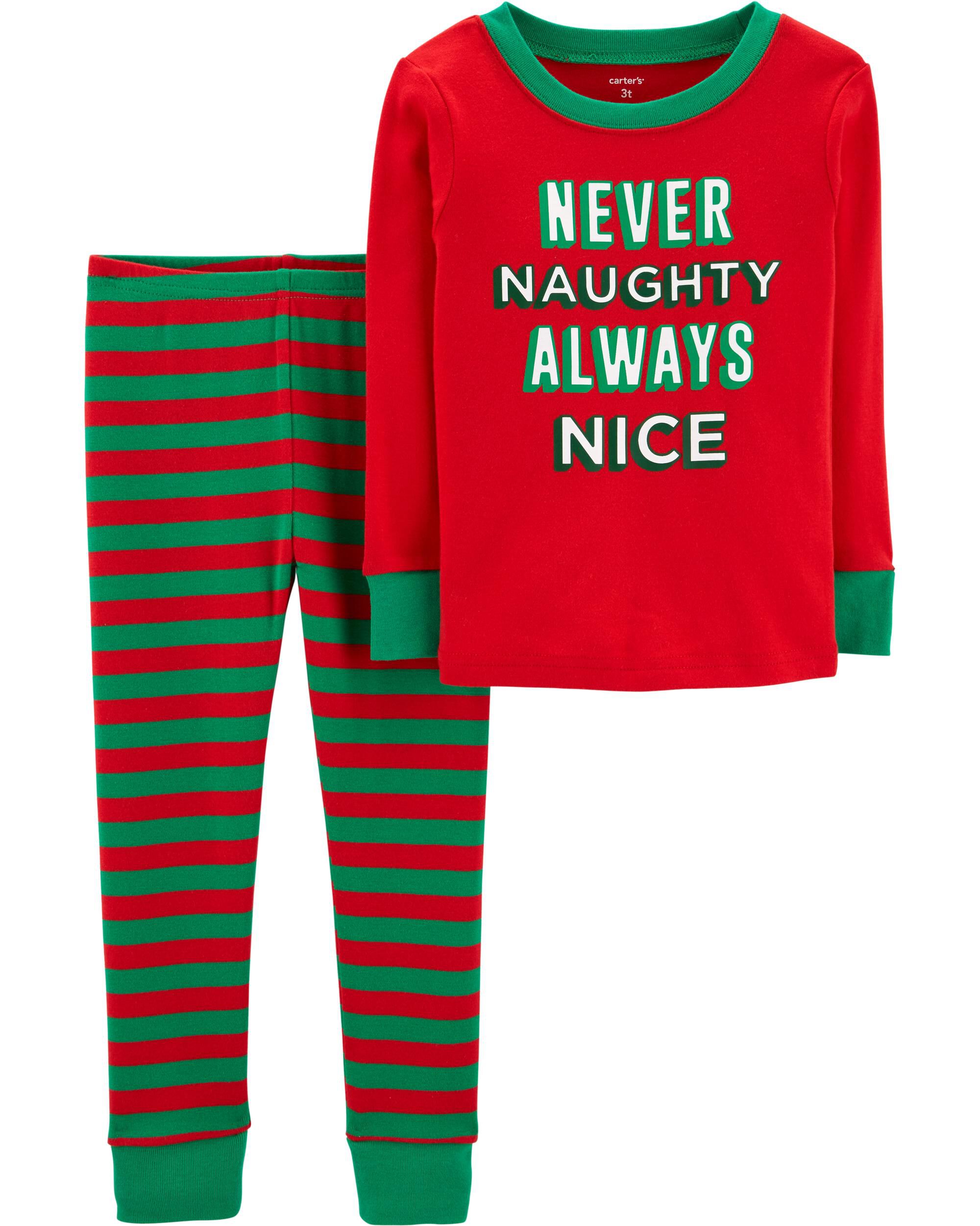 Carters Baby Boys Christmas 2-Piece Snug Fit Cotton Pajamas Set- Baby