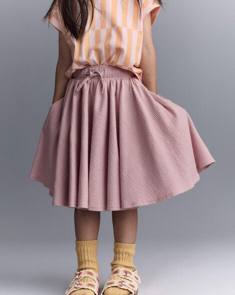 Toddler Girl Avenue Twirl™ Midi Skirt - Light Pink