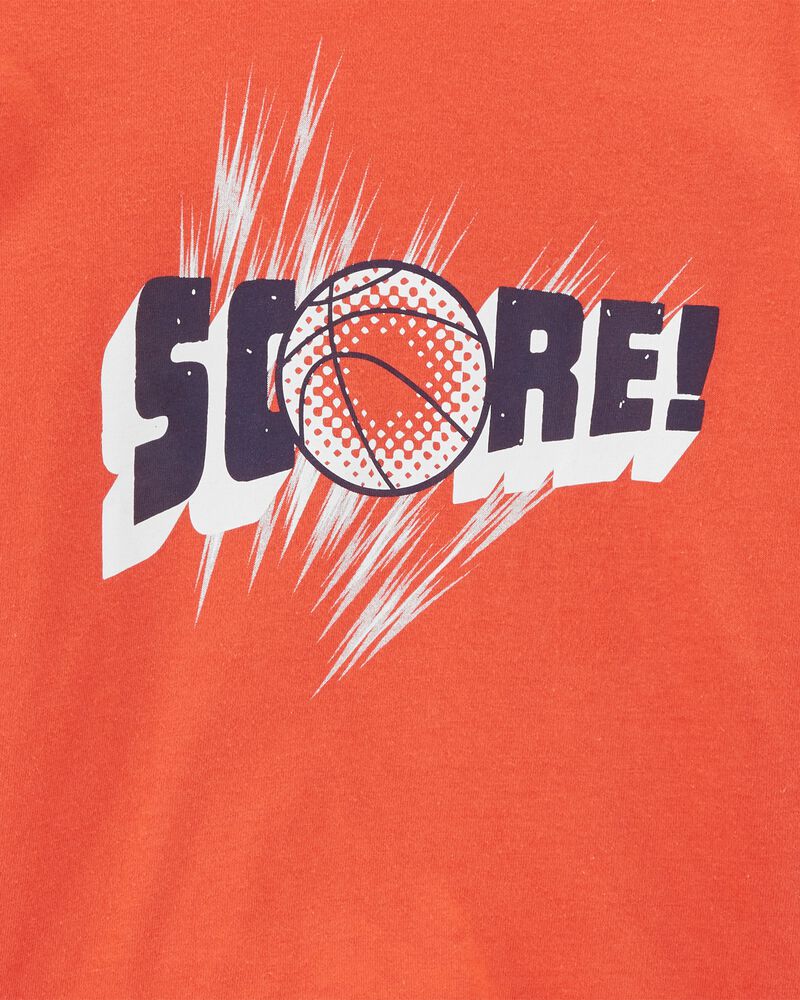 Orange Toddler Basketball Jersey Tee