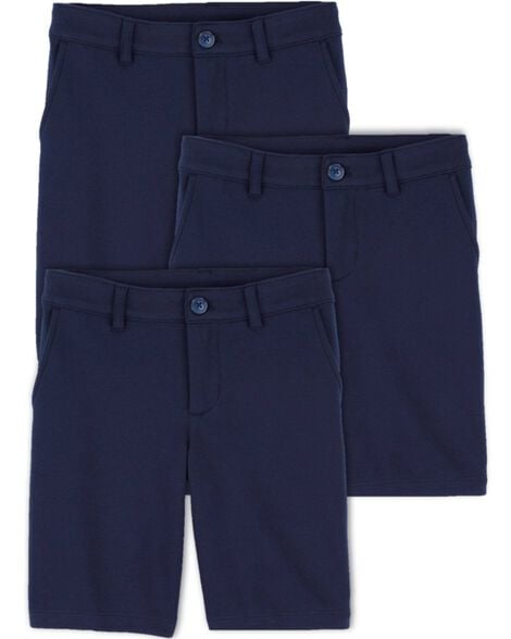Product image 1 of Kid 3-Pack Ponte Knit Uniform Shorts