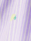 Purple - Baby Striped Lemon Print Skort - Purple, Selected