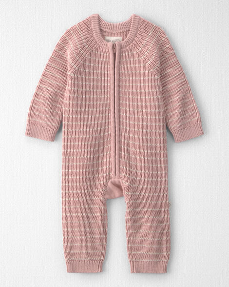 Baby Girl Organic Cotton Sweater Knit Jumpsuit