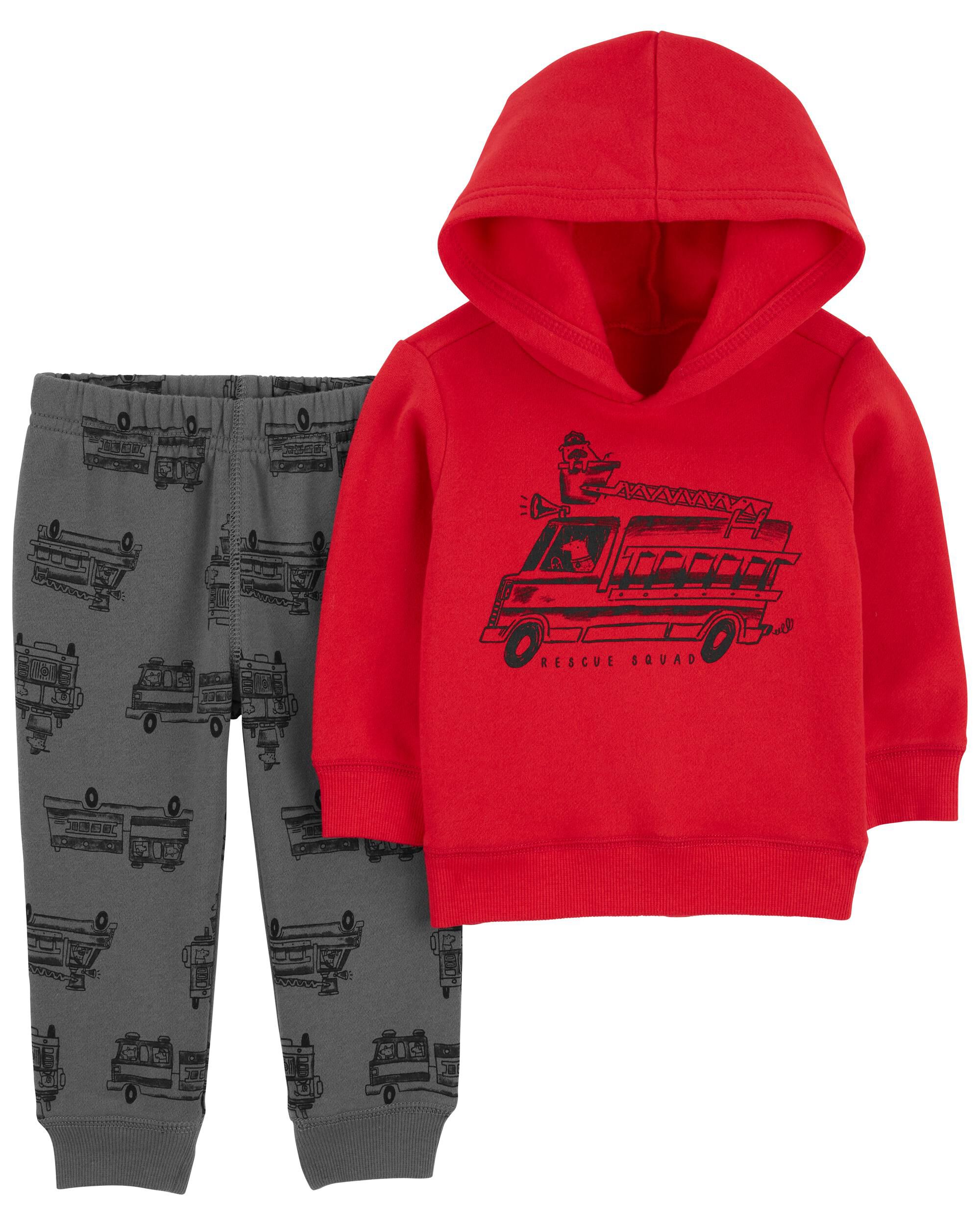 Baby 2 Piece Fleece Hoodie Fire Truck Playwear Set Carter s Carter s