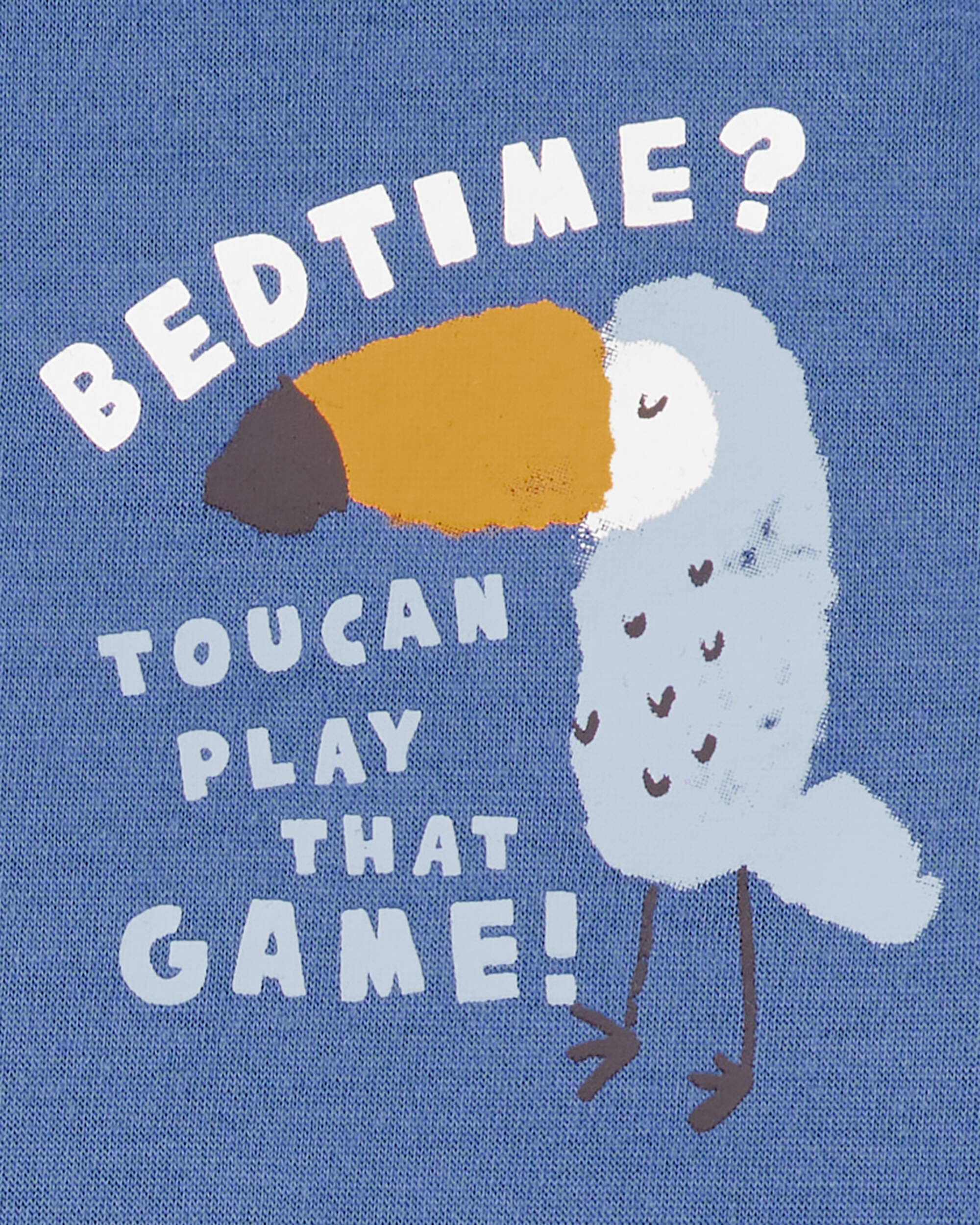 Toddler Boy Bird Print Loose Fit 2-Piece Pajamas - Blue