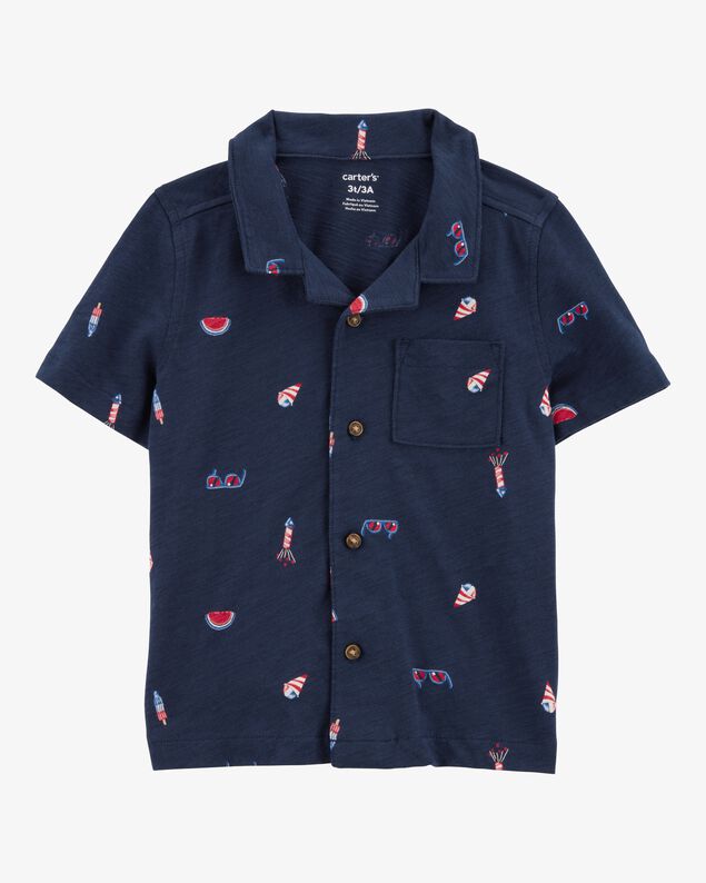 Product image 1 of Toddler 4th Of July Icons Button-Down Shirt