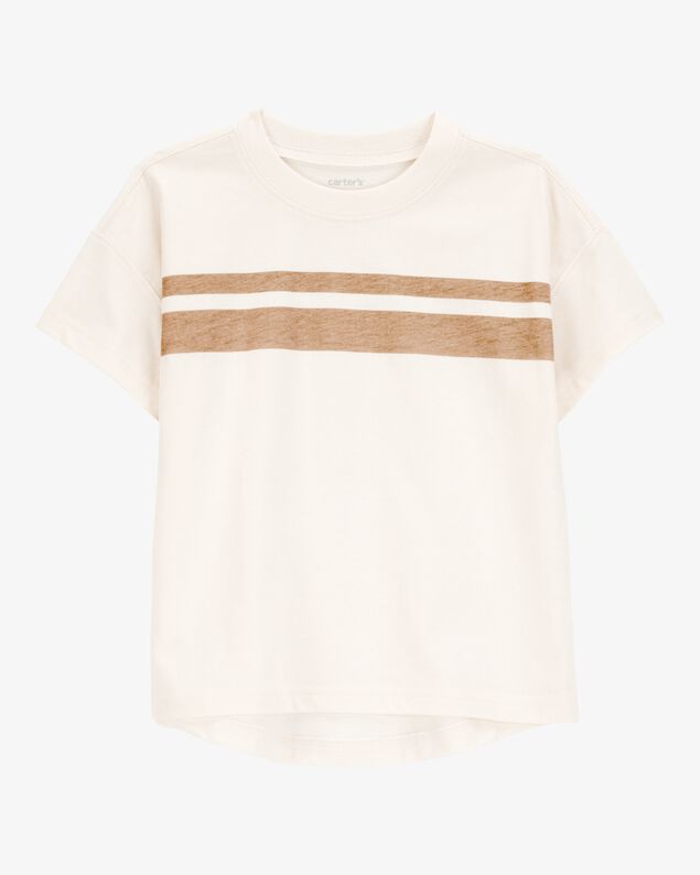 Toddler Boy Carter Crewneck-Turks Teal Stripe main image 0