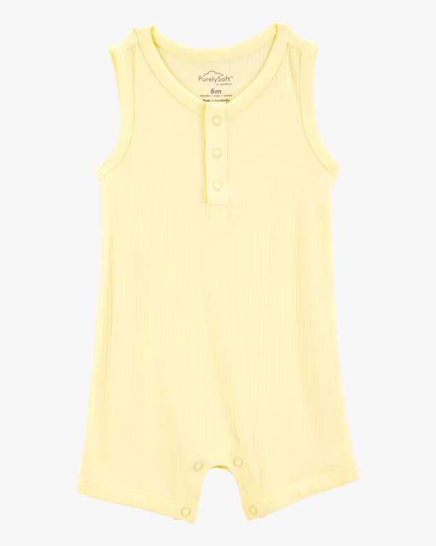 Product image 1 of Baby PurelySoft Ribbed Romper - Yellow