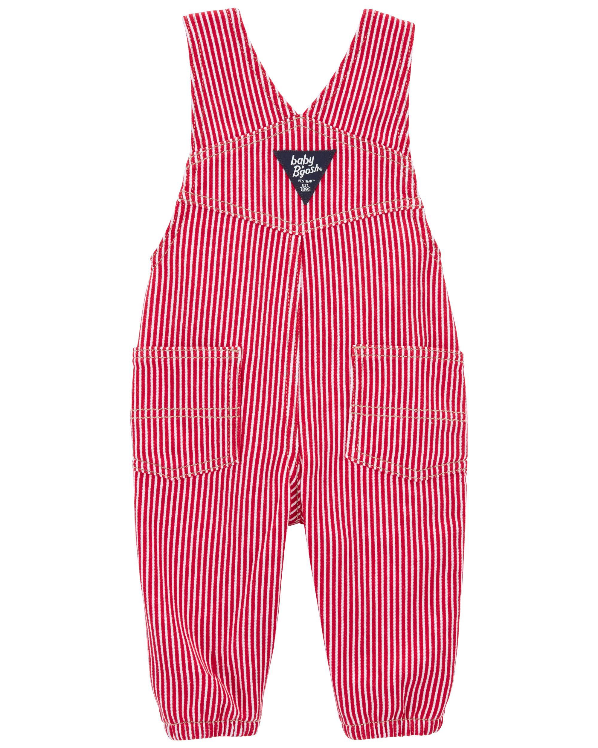 Baby Stretchy Hickory Stripe Overalls - OshKosh | Carter's