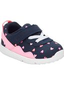 Navy, Pink -  Every Step® First Walker Heart Athletic Sneakers - Navy, Selected
