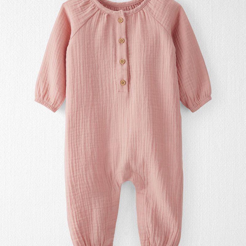 Rose Baby Organic Cotton Gauze Jumpsuit | carters.com
