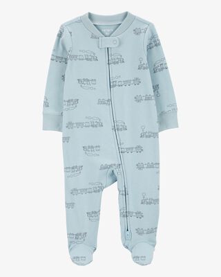 Product image 1 of Baby Train 2-Way Zip Sleep & Play Pajamas