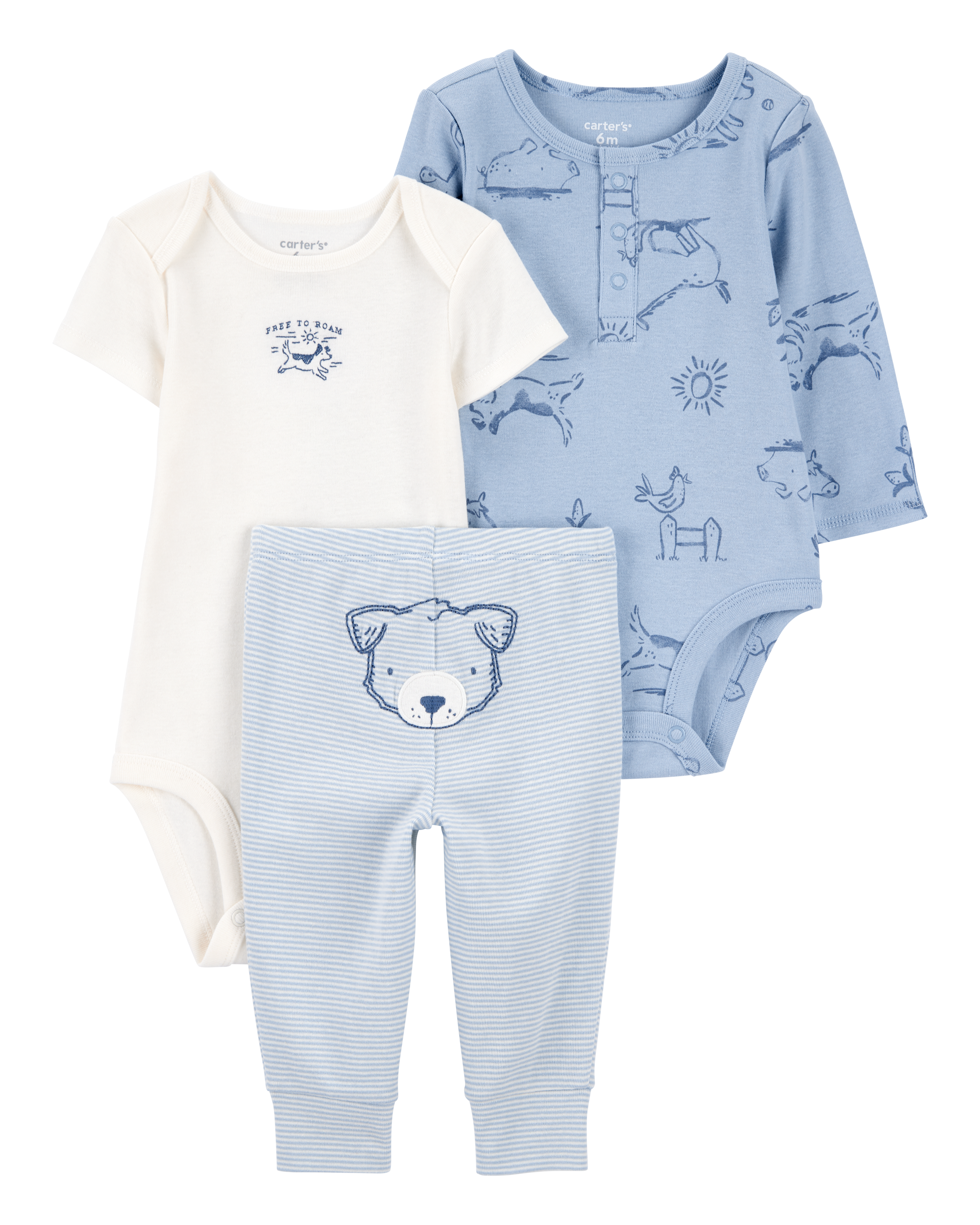Baby Boy 3-Piece Bear Little Character Set® - Blue