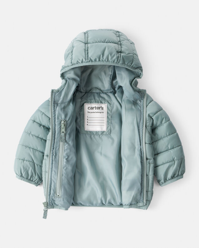 Product image 2 of Baby Hooded Puffer Jacket - Green