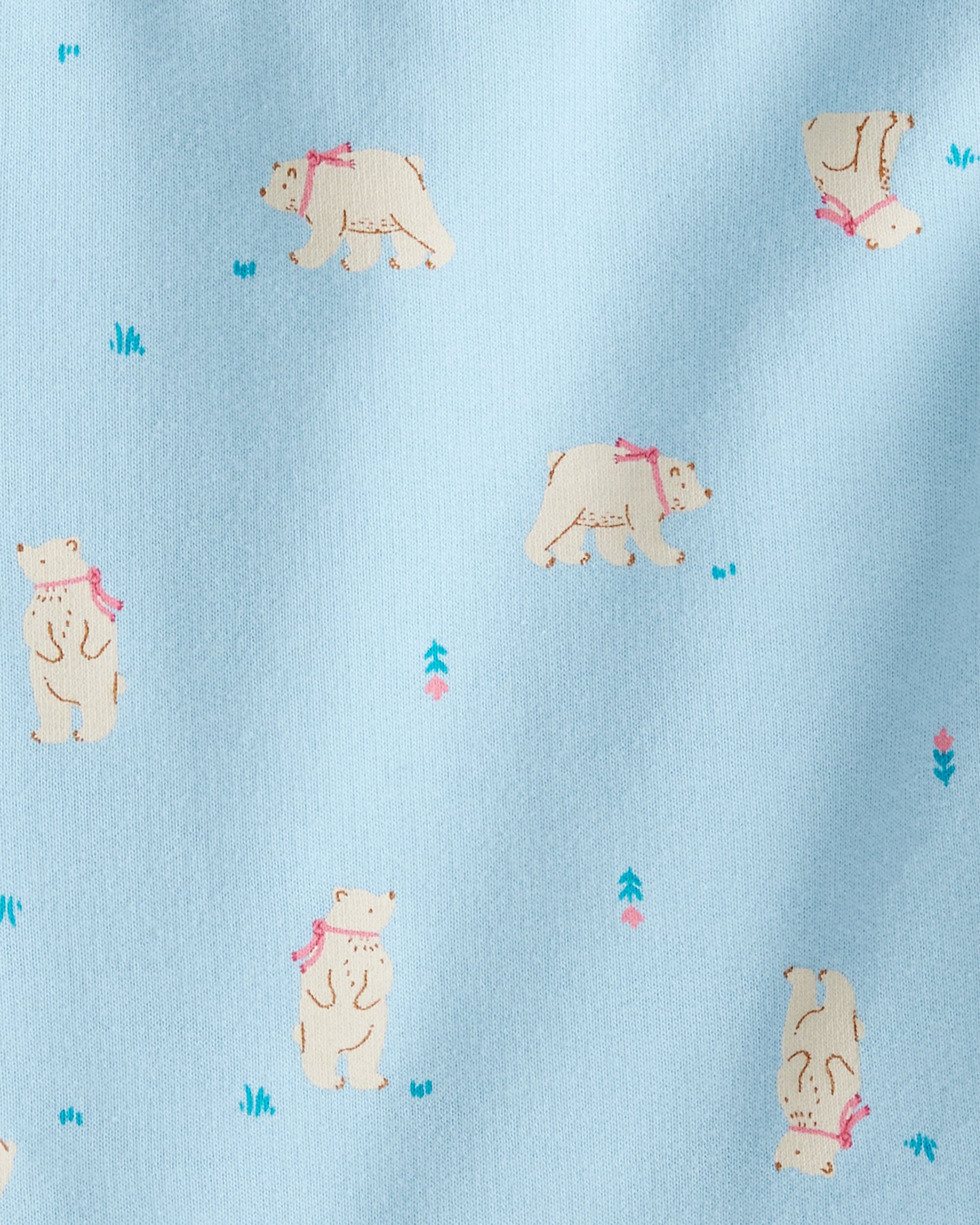 Baby Girl DayDream Fleece Polar Bear Pullover & Pant Set - Blue