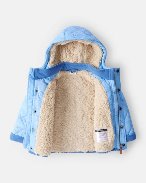 Toddler Boy Bluey™ Hooded Heavyweight Winter Jacket - Blue