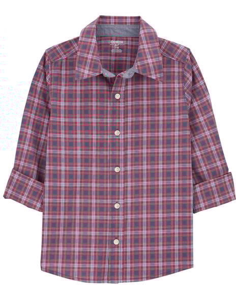 Product image 1 of Kid Plaid Button-Front Shirt