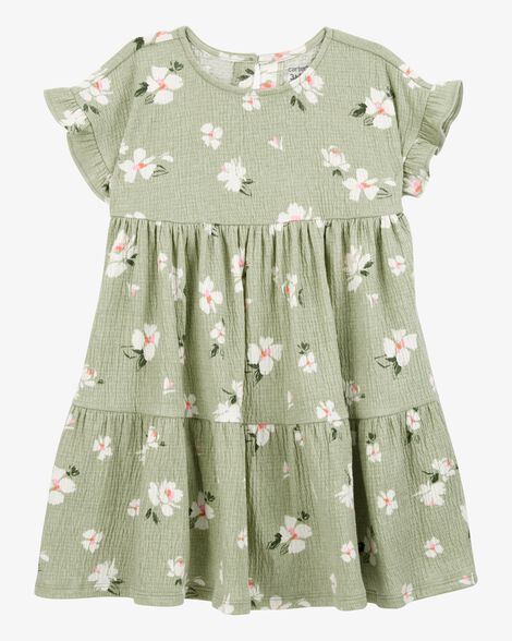  Product image 1 of Toddler Floral Tiered Dress- Green