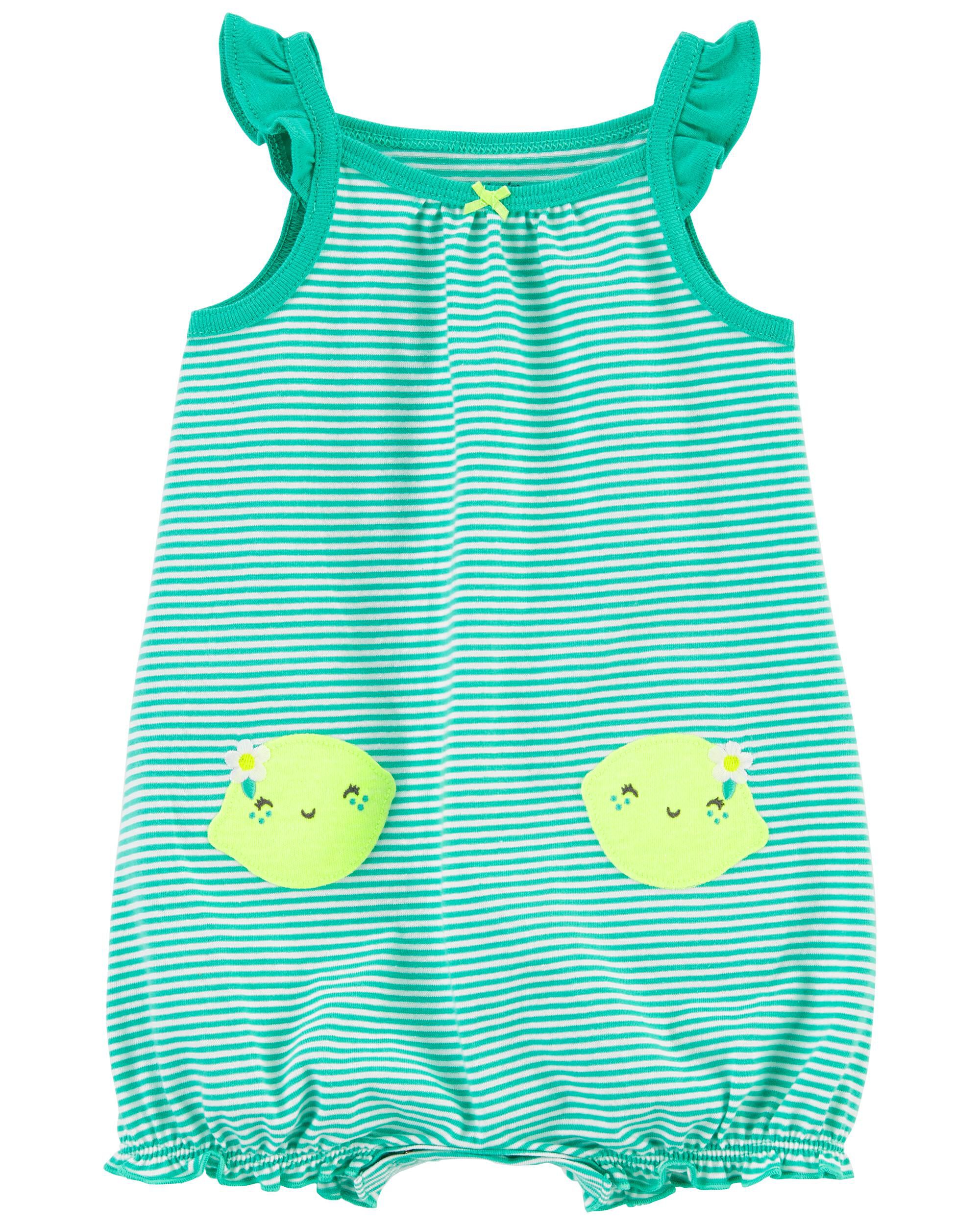 Baby girl lemon romper clearance