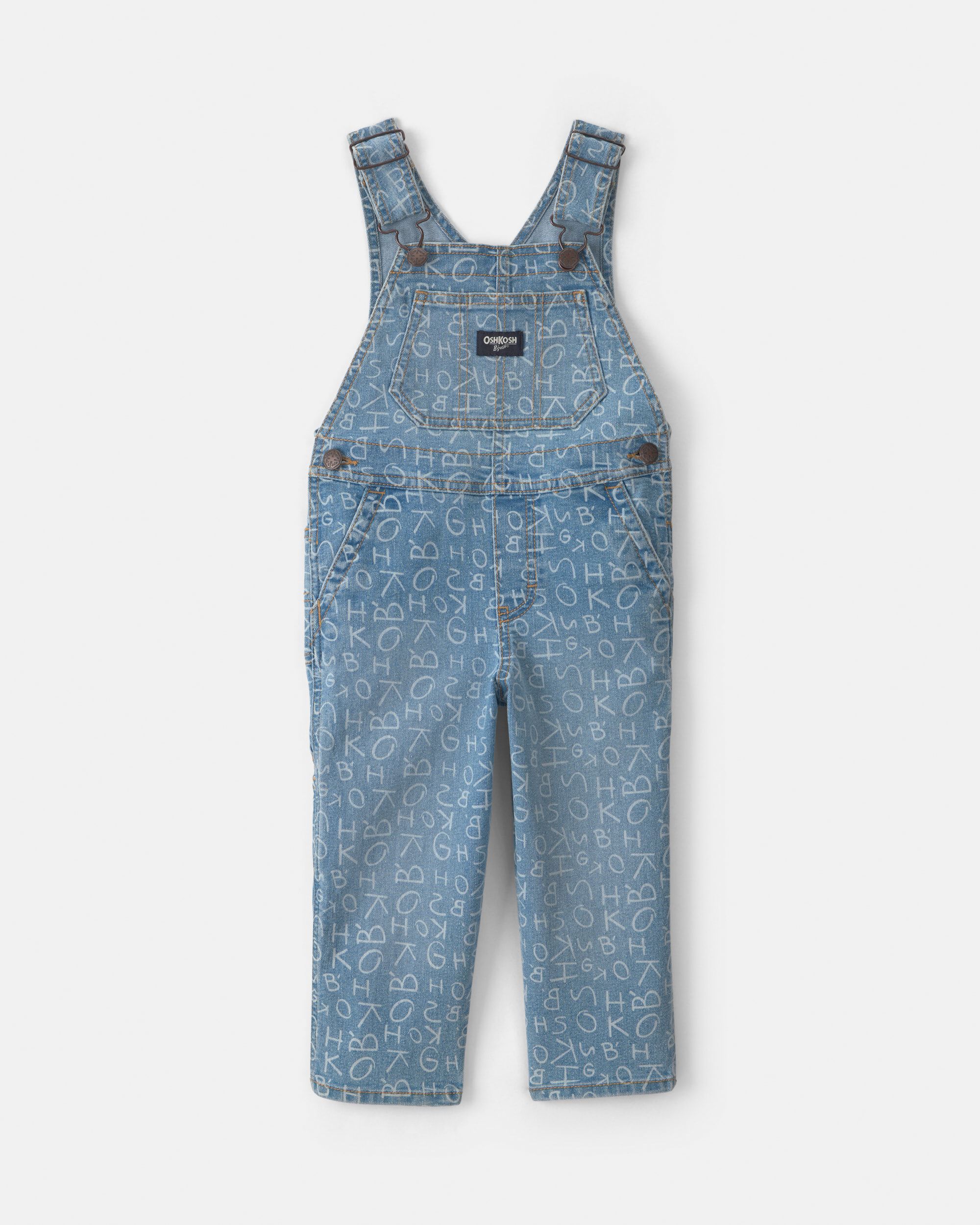 OshKosh B'gosh Toddler Alphabet Overalls - Light Wash 2T Light Wash
