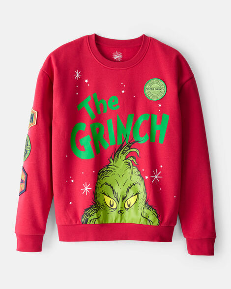 adult christmas dr. seuss™ the grinch pullover sweatshirt - red