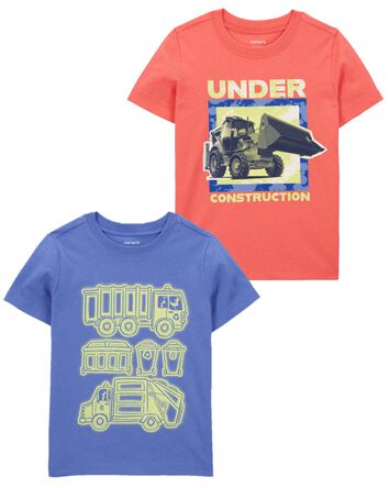 Toddler 2-Pack Construction Graphic Tees