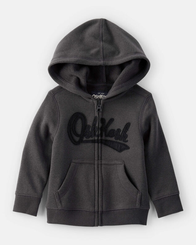 Product image 1 of Baby Boy OshKosh Fleece Logo Zip Jacket - Black
