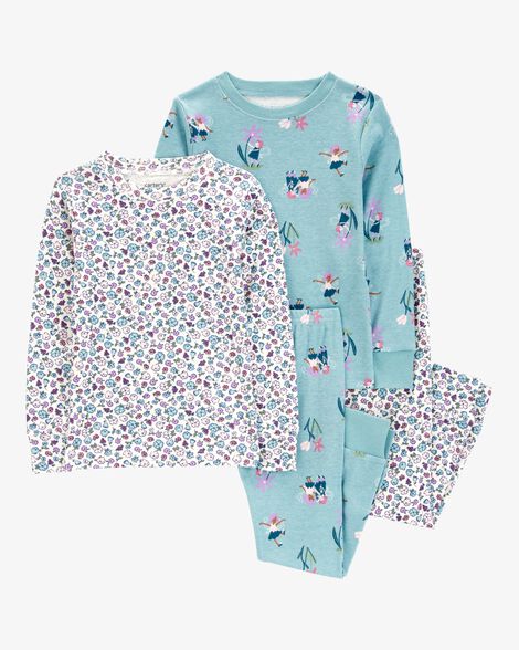Girl Cotton Pajamas Size 10-12 Simple Joys By Carter's Toddler