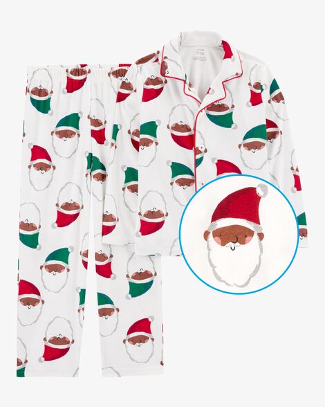  Product image 2 of Kid 2-Piece Santa Fleece Coat Style Pajamas