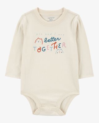 Product image 1 of Baby Better Together Cat Long-Sleeve Bodysuit