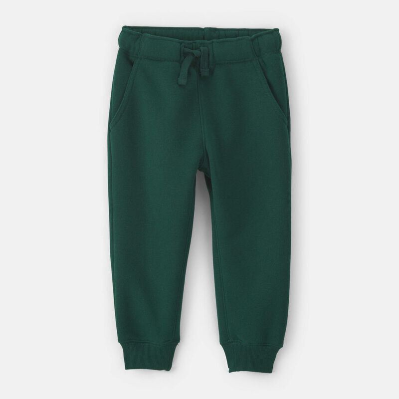 Toddler Boy Fleece Joggers - Dark Green
