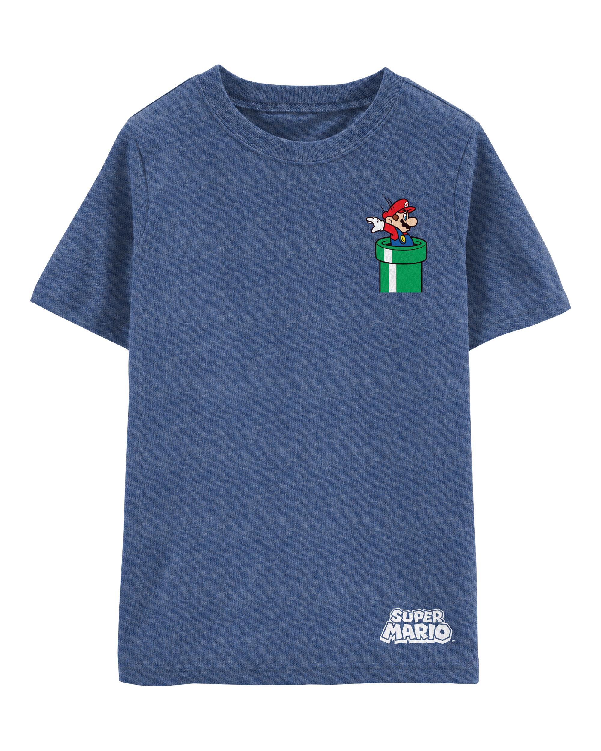 Kid Super Mario Pocket Tee - Navy