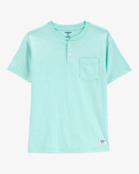  Product image 1 of Kid Pocket Henley Tee - Turquoise