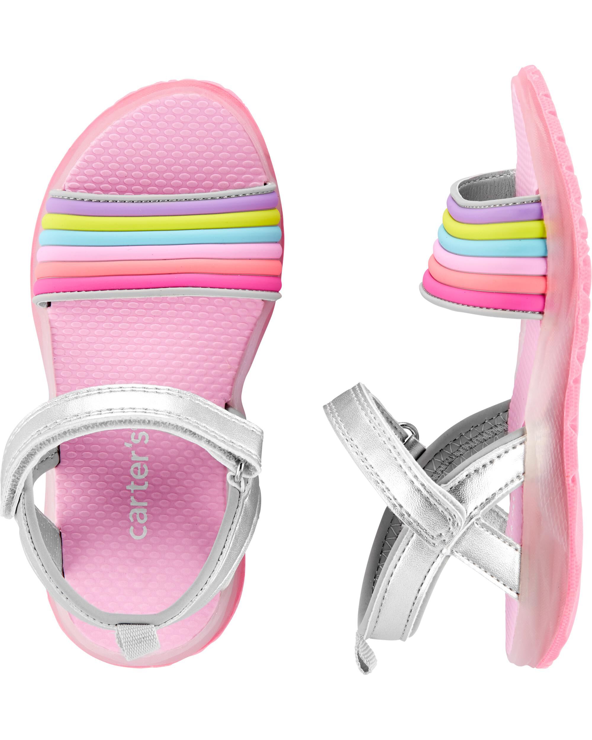 carter's unicorn light up sandals