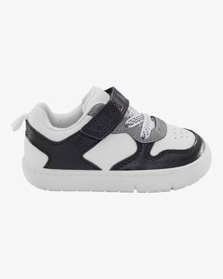 Product image 2 of Every Step® First Walker Faux Leather Fashion Sneakers - White/Black