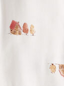 White - Baby Fall Print PurelySoft Long-Sleeve 2-Way Zip Sleep & Play Pajamas - White, Selected