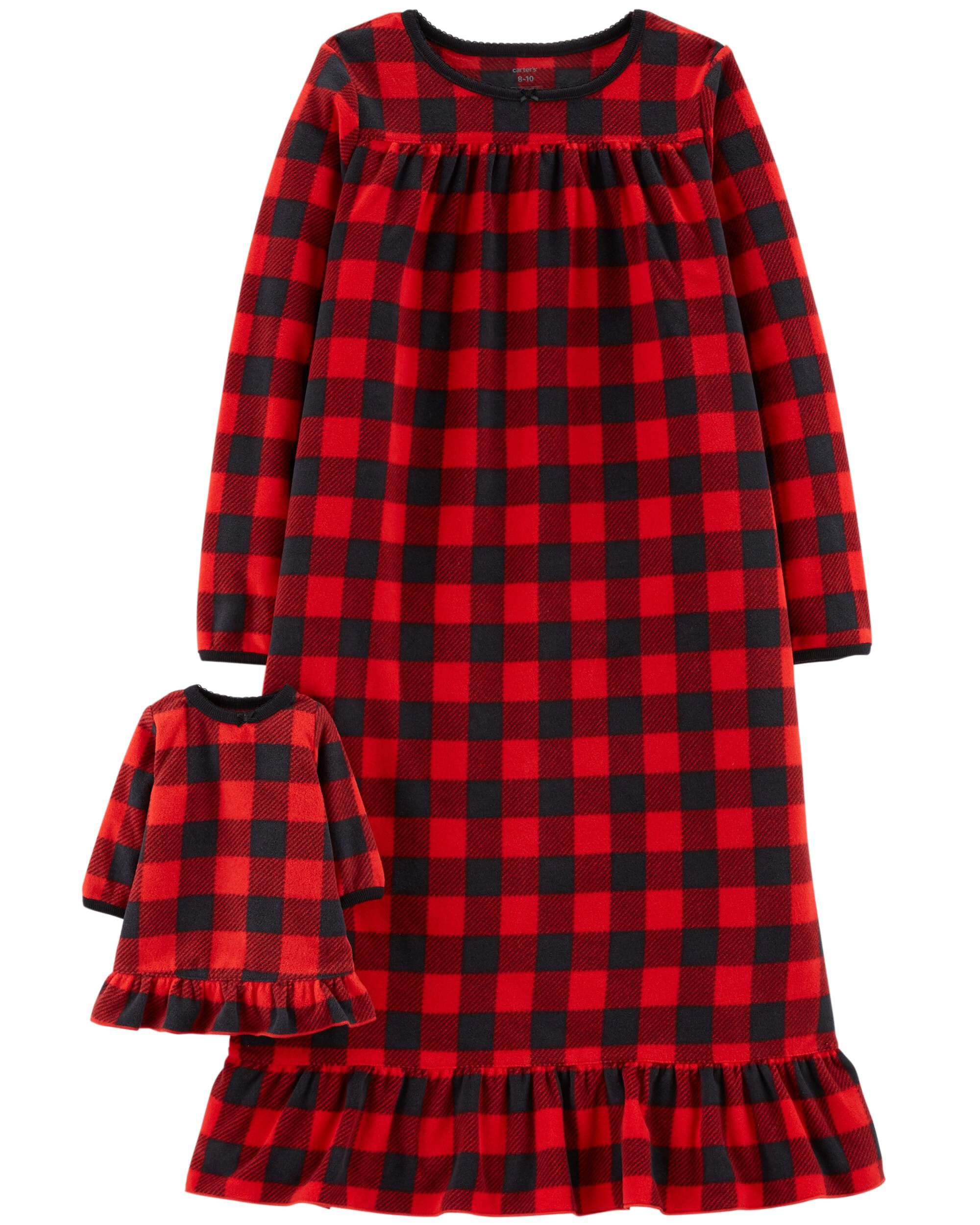 toddler and doll matching pajamas